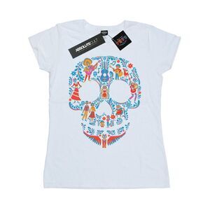 Coco Womens/Ladies Skull Cotton T-Shirt / White